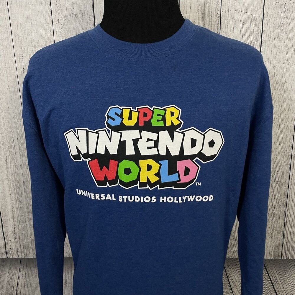 Universal Studios Hollywod Super Nintendo World Logo Crew Fleece Sweater XXL